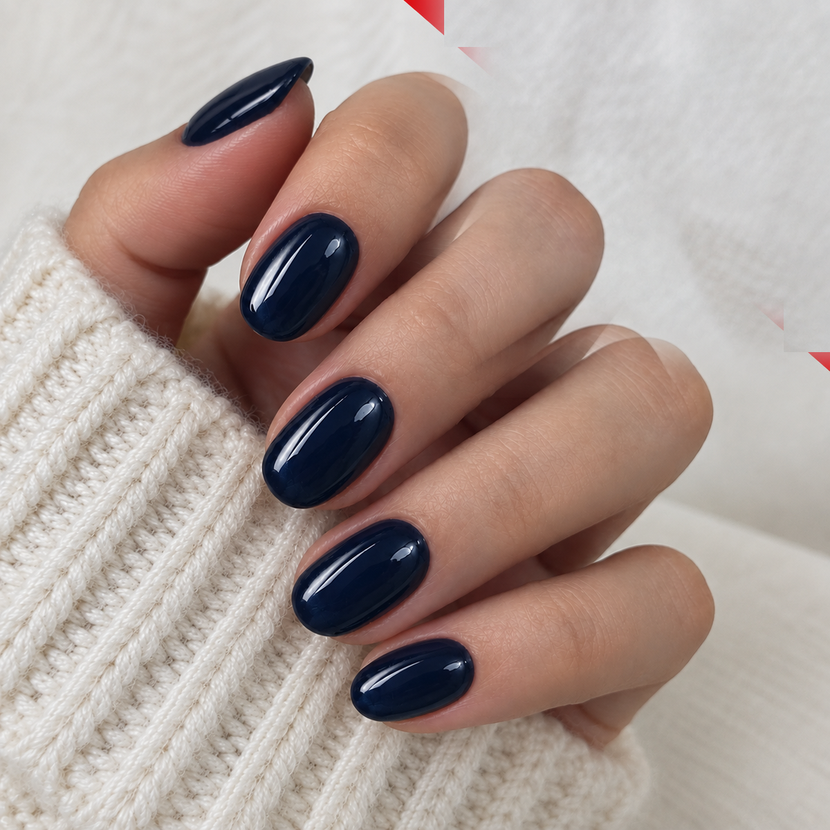 Delphinium: deep navy gel nails