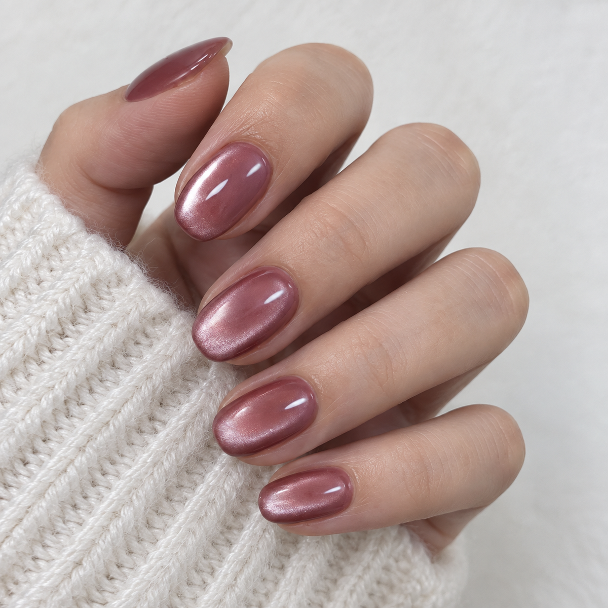 Ebony Rose: mauve rose gel nails